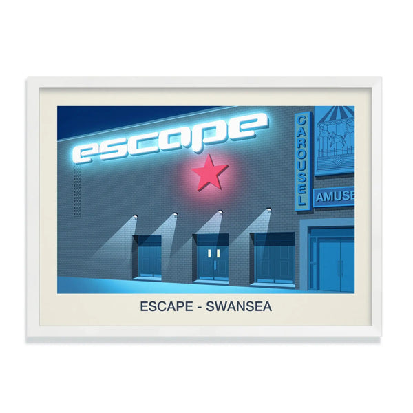 Escape nightclub print | Iconic Swansea rave and dance music poster