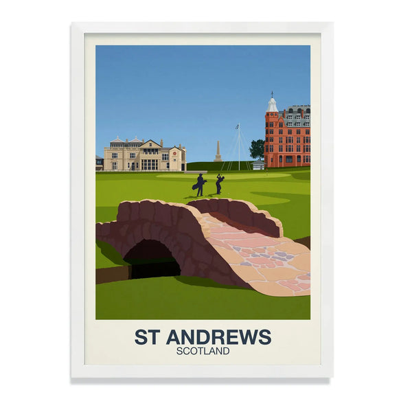 St Andrews Golf Poster Steve Ash illustration