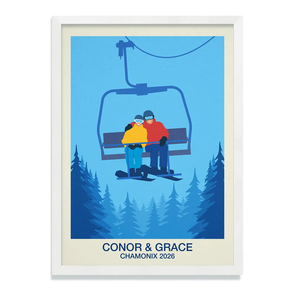Personalised Snowboard Lovers Poster - Ski Poster & Art Prints - Shop Online | Steve Ash Illustration
