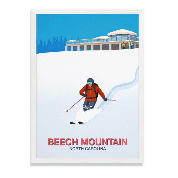 Beech Mountain ski resort poster