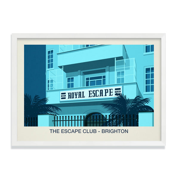 The Escape Club Poster | Brighton Nightclub Art Print Steve Ash illustration