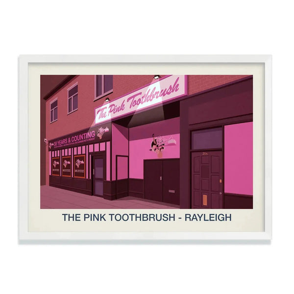 THE PINK TOOTHBRUSH VENUE POSTER Steve Ash illustration