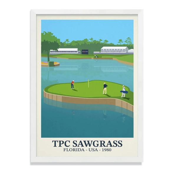 TPC Sawgrass Golf Poster Steve Ash illustration
