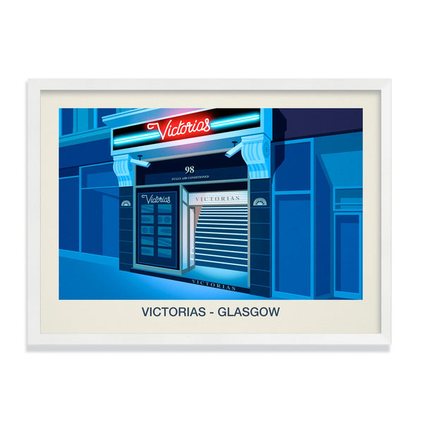 VICTORIAS NIGHTCLUB POSTER Steve Ash illustration