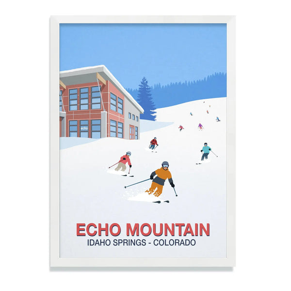 Echo Mountain Ski Resort Poster | Colorado Front Range Alpine Art Print