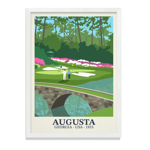 Augusta Golf Poster Steve Ash illustration