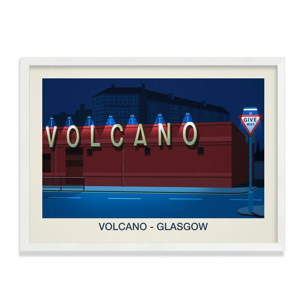 VOLCANO NIGHTCLUB POSTER - Ski Poster & Art Prints - Shop Online | Steve Ash Illustration