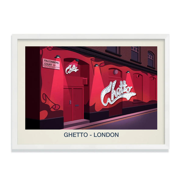 GHETTO NIGHTCLUB POSTER - Ski Poster & Art Prints - Shop Online | Steve Ash Illustration