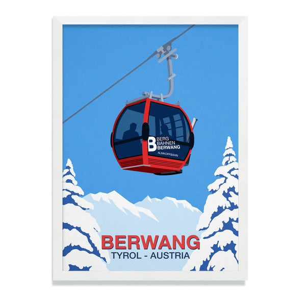 Berwang Ski Poster Steve Ash illustration