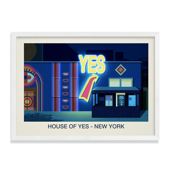 THE HOUSE OF YES NIGHTCLUB POSTER Steve Ash illustration
