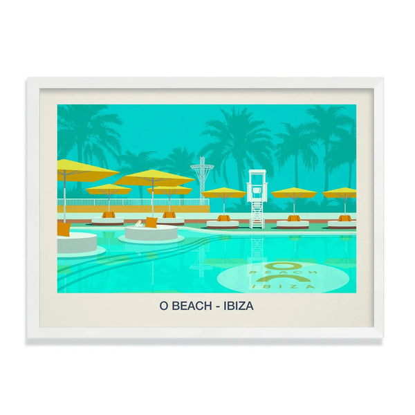 O BEACH CLUB POSTER Steve Ash illustration