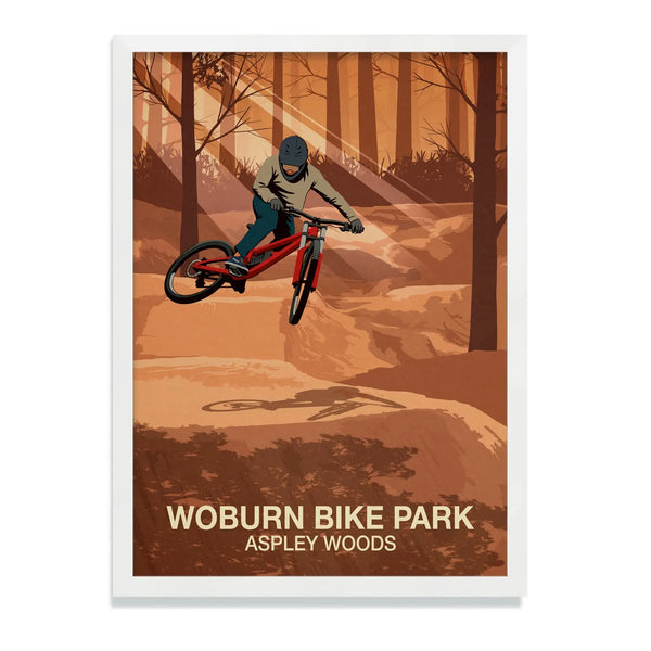 Woburn Bike Park Poster - Ski Poster & Art Prints - Shop Online | Steve Ash Illustration