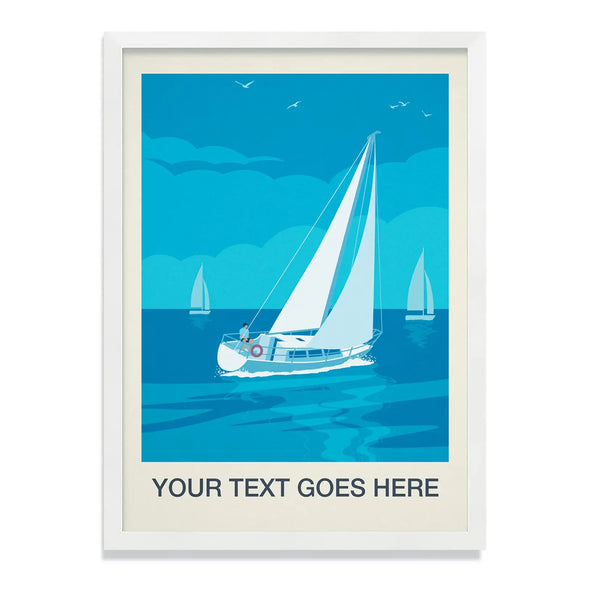 Personalised Sailing Print Steve Ash illustration