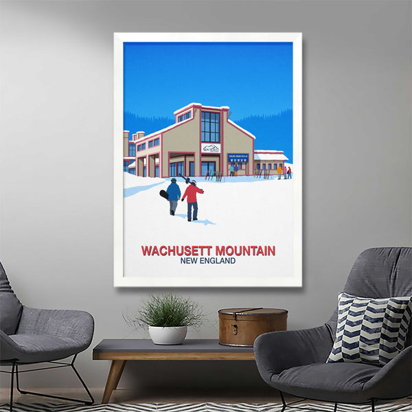 Wachusett Mountain ski resort poster