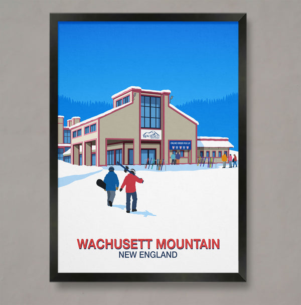 Wachusett Mountain ski resort poster