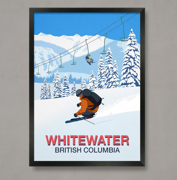 Whitewater ski resort poster