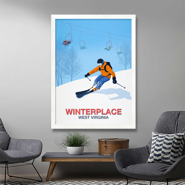 Winterplace ski resort poster