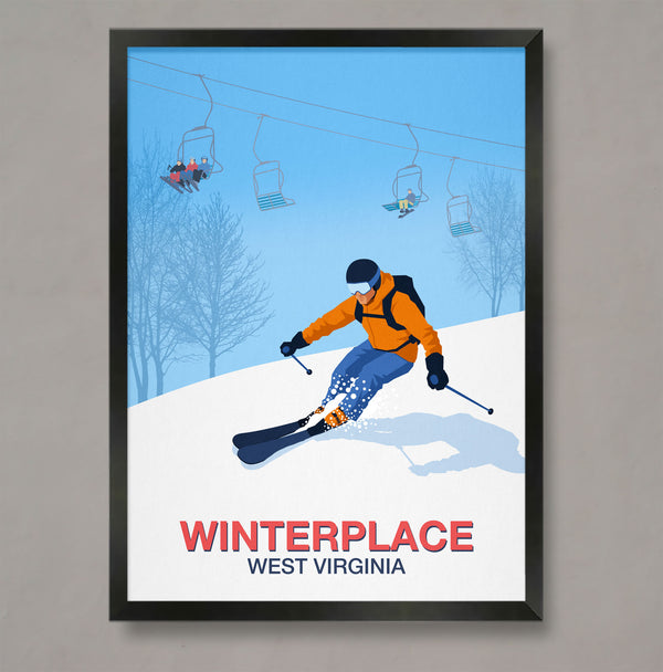 Winterplace ski resort poster