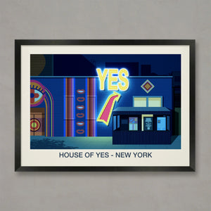 THE HOUSE OF YES NIGHTCLUB POSTER Steve Ash illustration