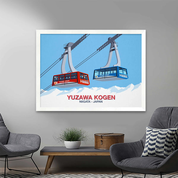 Yuzawa Kogen Ski Poster - Ski Poster & Art Prints - Shop Online | Steve Ash Illustration
