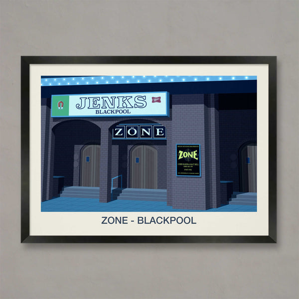 ZONE NIGHTCLUB CLUB POSTER