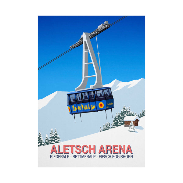 Aletsch Arena ski poster