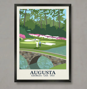 Augusta Golf Poster Steve Ash illustration