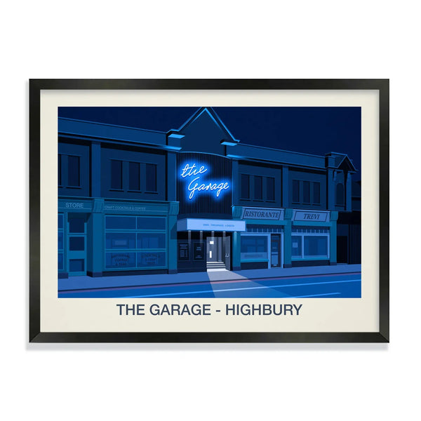THE GARAGE VENUE POSTER Steve Ash illustration