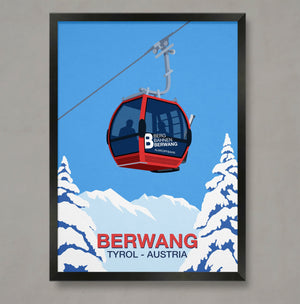 Berwang Ski Poster Steve Ash illustration