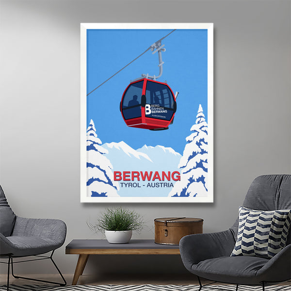 Berwang Ski Poster Steve Ash illustration