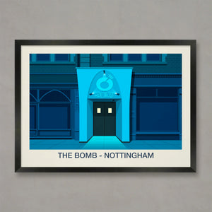 The Bomb Nightclub Poster Steve Ash illustration