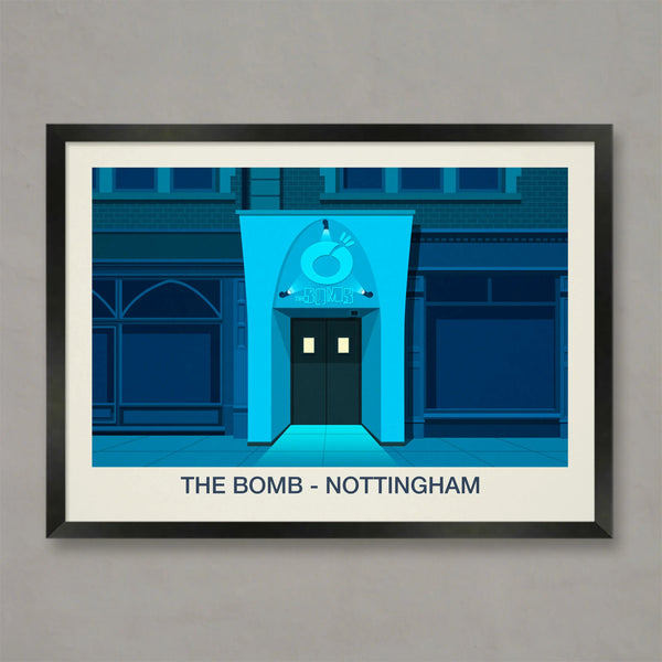 The Bomb Nightclub Poster Steve Ash illustration
