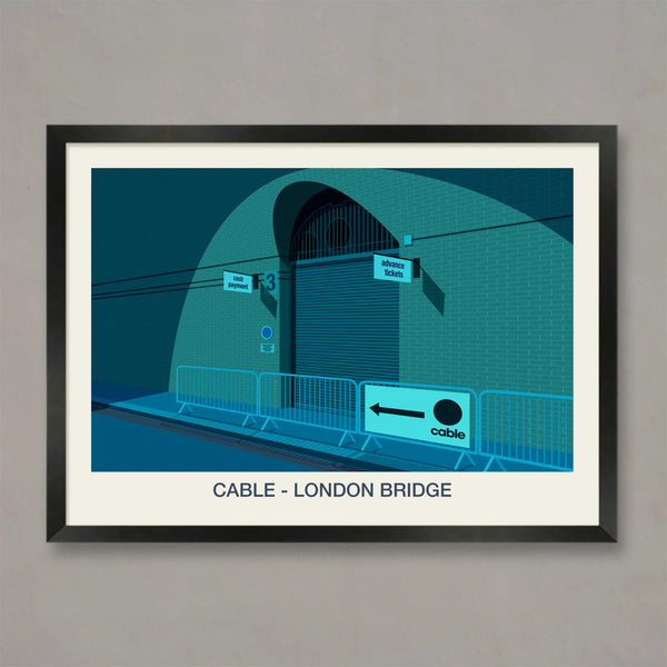 CABLE NIGHTCLUB POSTER Steve Ash illustration