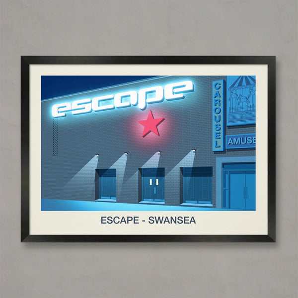 Escape nightclub print | Iconic Swansea rave and dance music poster
