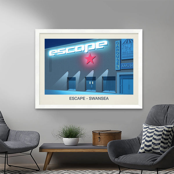 Escape nightclub print | Iconic Swansea rave and dance music poster