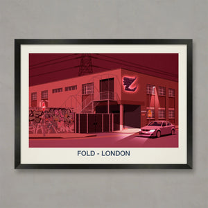 FOLD NIGHTCLUB POSTER Steve Ash illustration