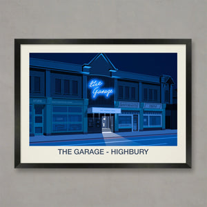 THE GARAGE VENUE POSTER Steve Ash illustration