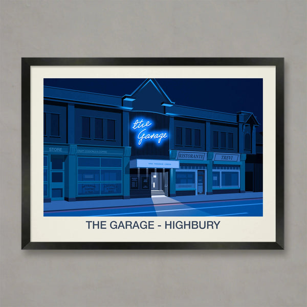 THE GARAGE VENUE POSTER Steve Ash illustration