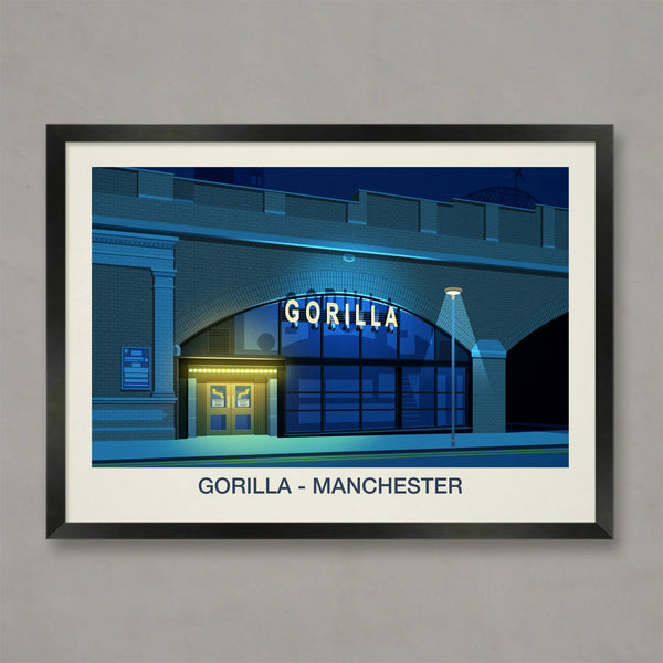 Gorilla Music Venue Poster Steve Ash illustration