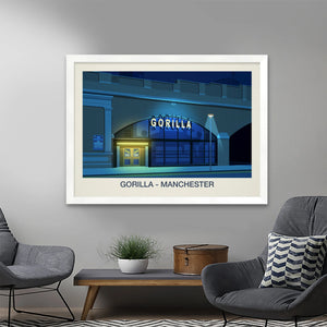 Gorilla Music Venue Poster Steve Ash illustration