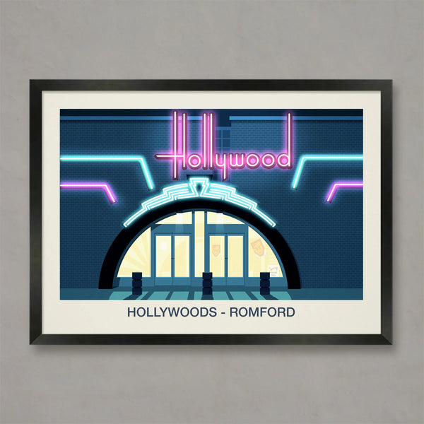 Hollywoods Nightclub Poster Steve Ash illustration