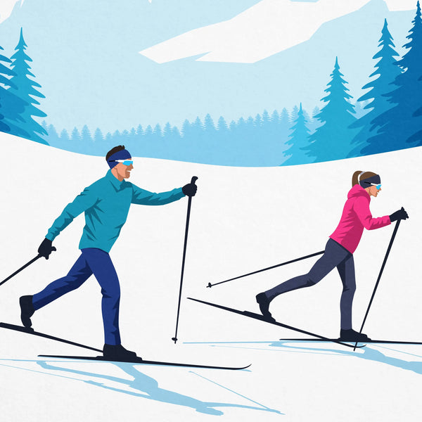 Personalised Nordic Skiing Poster Steve Ash illustration