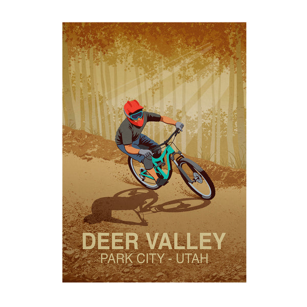 Park City mountain bike trail poster