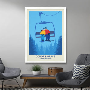 Personalised Ski Lovers Poster - Ski Poster & Art Prints - Shop Online | Steve Ash Illustration