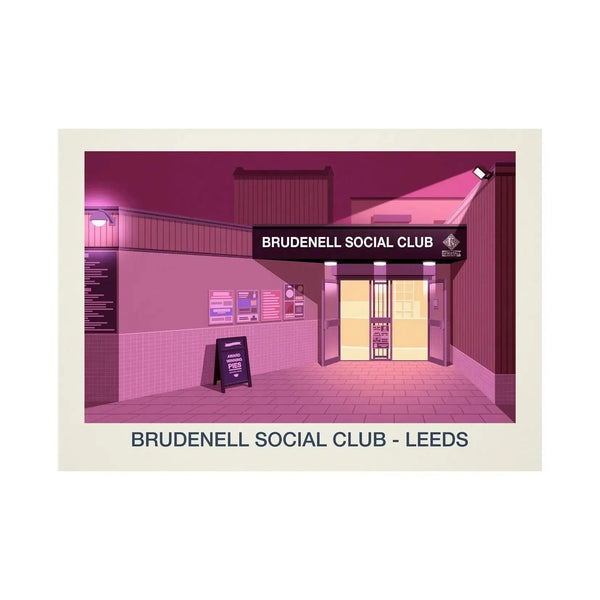 THE BRUDENELL SOCIAL CLUB VENUE POSTER Steve Ash illustration