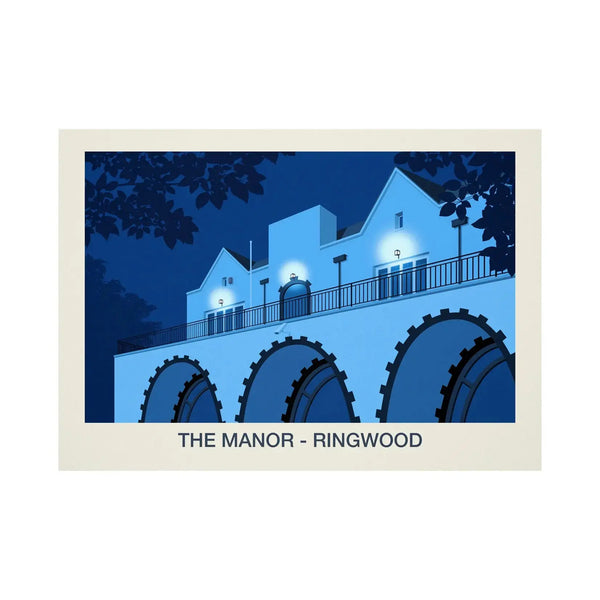 THE MANOR NIGHTCLUB POSTER - Ski Poster & Art Prints - Shop Online | Steve Ash Illustration