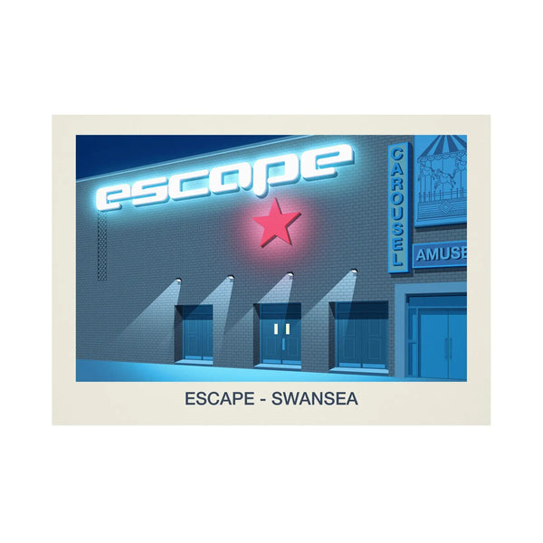 Escape nightclub print | Iconic Swansea rave and dance music poster