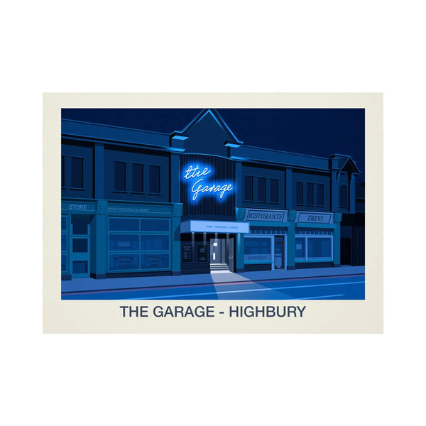 THE GARAGE VENUE POSTER Steve Ash illustration