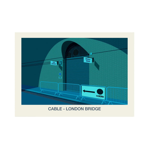 CABLE NIGHTCLUB POSTER Steve Ash illustration