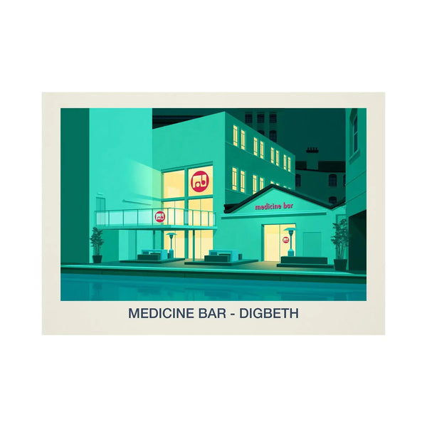 THE MEDICINE BAR VENUE POSTER Steve Ash illustration